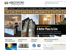 Tablet Screenshot of abbotsfordapartments.com